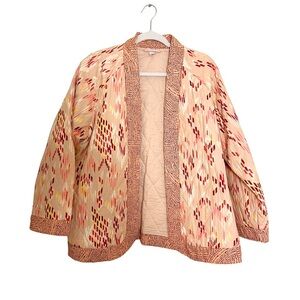 Knox Rose Aztec‎ & Animal Print Patterned Quilted Jacket Size XL Grannycore